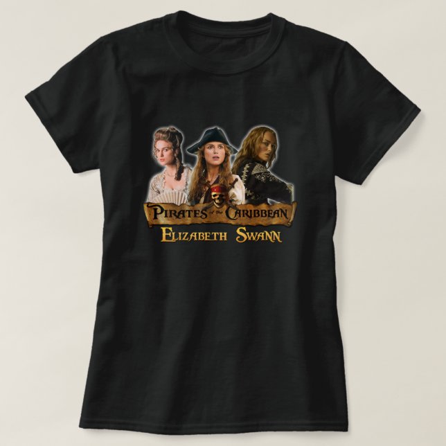 Elizabeth Swann Pirater i karibbönan T Shirt (Design framsida)