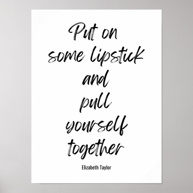 Elizabeth Taylor Inspirational Motivational Quotes Poster (Framsidan)