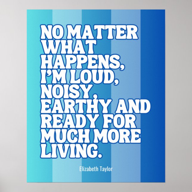 Elizabeth Taylor Inspirational Motivational Quotes Poster (Framsidan)