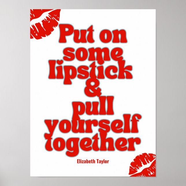 Elizabeth Taylor Inspirational Motivational Quotes Poster (Framsidan)