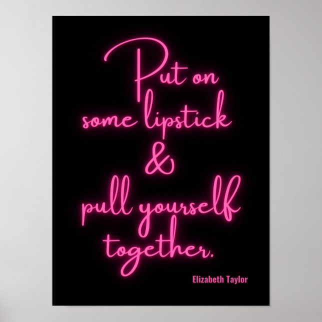 Elizabeth Taylor Inspirational Motivational Quotes Poster (Framsidan)
