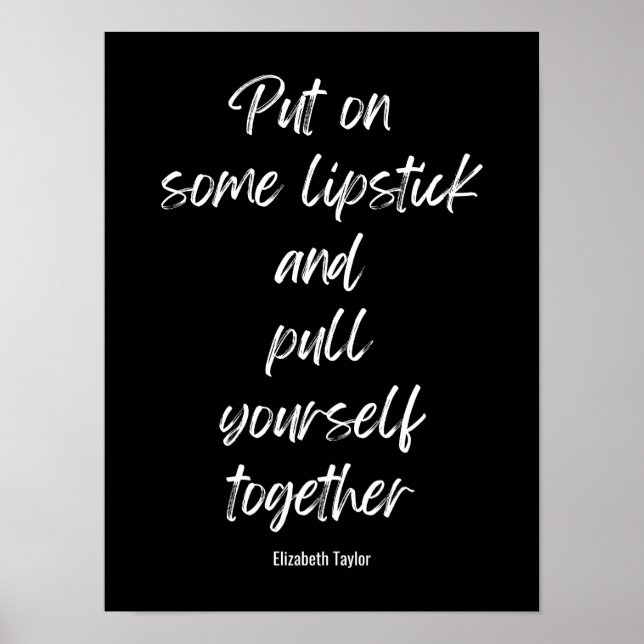 Elizabeth Taylor Inspirational Motivational Quotes Poster (Framsidan)