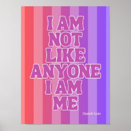 Elizabeth Taylor Self Kärlek inspirationcitat Poster