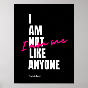 Elizabeth Taylor Self Kärlek inspirationcitat Poster