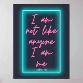 Elizabeth Taylor Self Kärlek inspirationcitat Poster