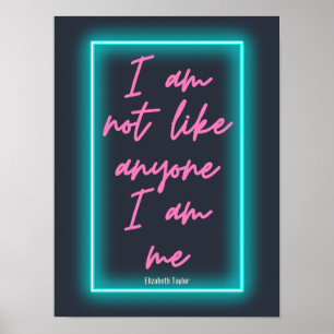 Elizabeth Taylor Self Kärlek inspirationcitat Poster