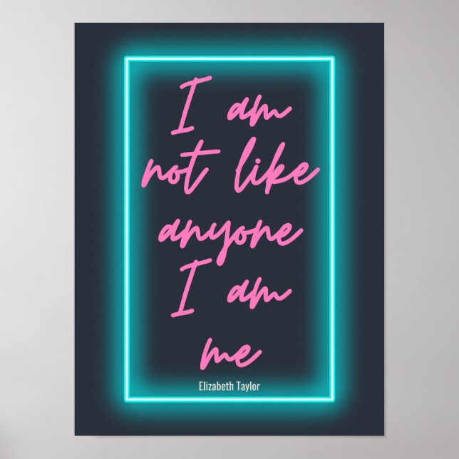 Elizabeth Taylor Self Kärlek inspirationcitat Poster (Framsidan)