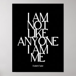 Elizabeth Taylor Self Kärlek inspirationcitat Poster