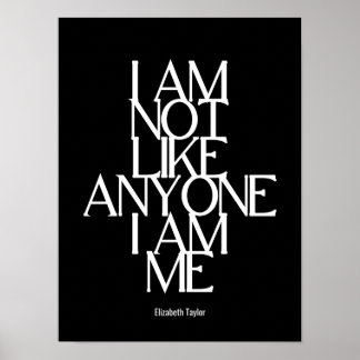 Elizabeth Taylor Self Kärlek inspirationcitat Poster