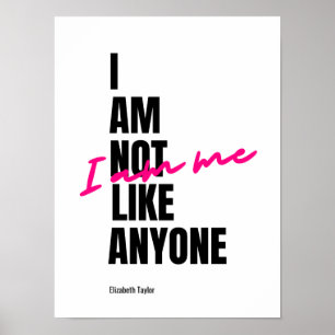 Elizabeth Taylor Self Kärlek inspirationcitat Poster