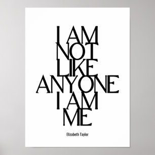 Elizabeth Taylor Self Kärlek inspirationcitat Poster