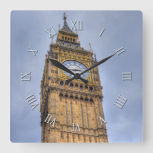 Elizabeth Torn (Big Ben) Westminster, London, Före Fyrkantig Klocka