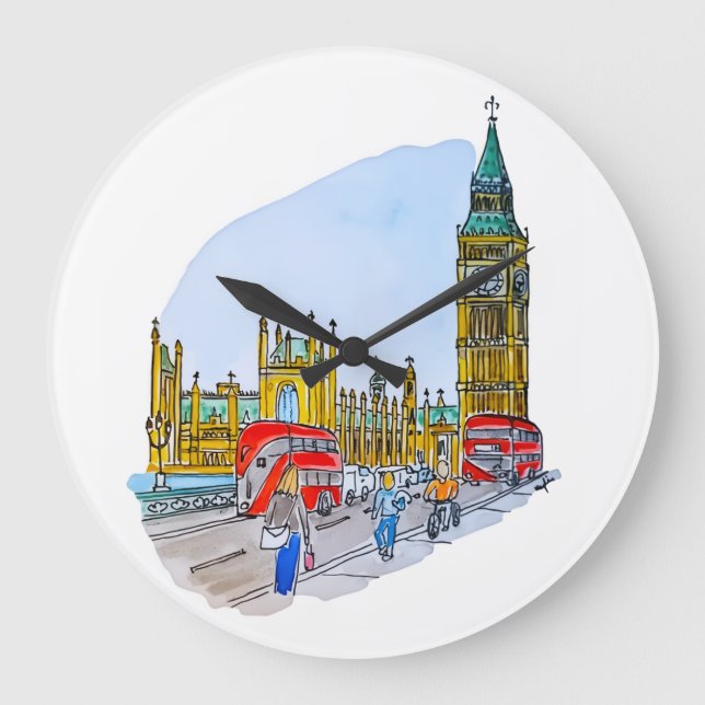 Elizabeth Tower, även kallad Big Ben Stor Klocka (Framsida)