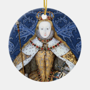 Elizabeth Tudor, Englands drottning Julgransprydnad Keramik