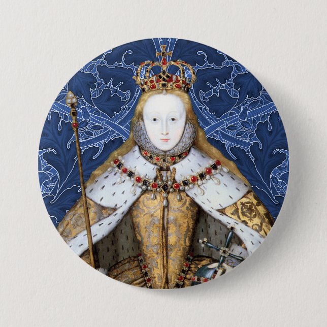 Elizabeth Tudor, Englands drottning Knapp (Framsida)
