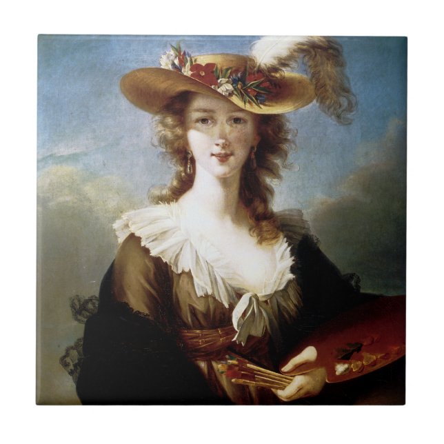 Elizabeth Vigee-Le Brun ~-självporträtt Kakelplatta (Framsidan)