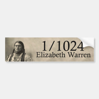 Elizabeth Warren 1/1024 indian Bildekal