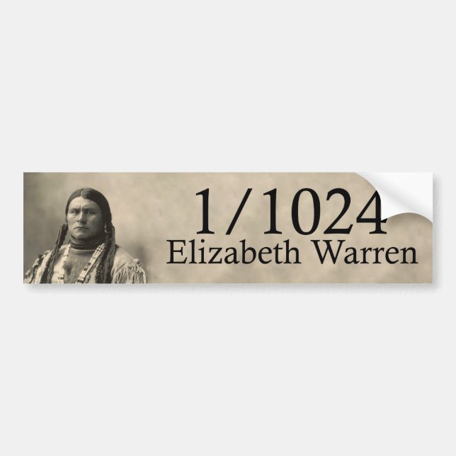 Elizabeth Warren 1/1024 indian Bildekal (Framsidan)