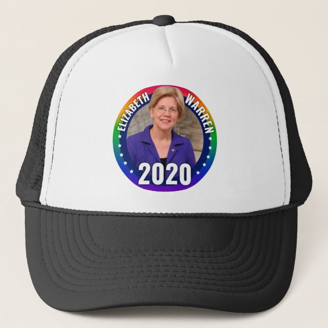 Elizabeth Warren 2020 - Gay pride Rainbow Keps (Framsida)