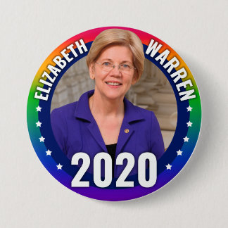 Elizabeth Warren 2020 - Gay pride Rainbow Knapp