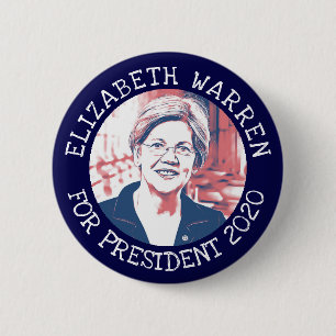 ELIZABETH WARREN 2020 Presidentvalsknapp Knapp