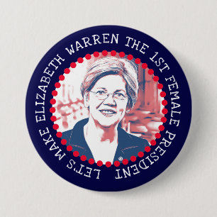 ELIZABETH WARREN 2020 Presidentvalsknapp Knapp