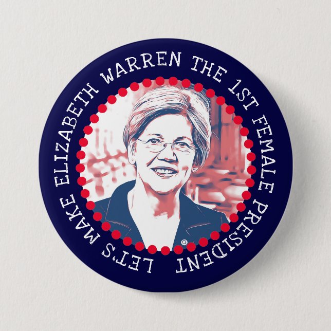 ELIZABETH WARREN 2020 Presidentvalsknapp Knapp (Framsida)