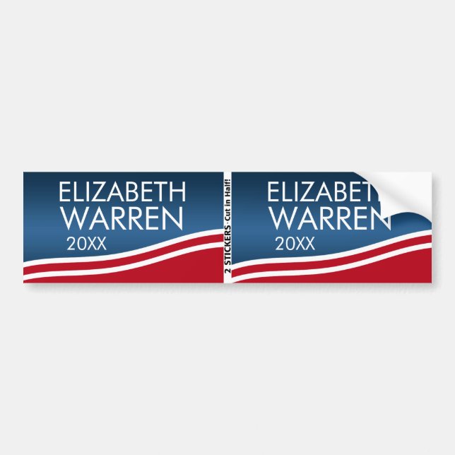 Elizabeth Warren 2024 BOGO Bildekal (Framsidan)