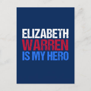 Elizabeth Warren är My Hero Vykort