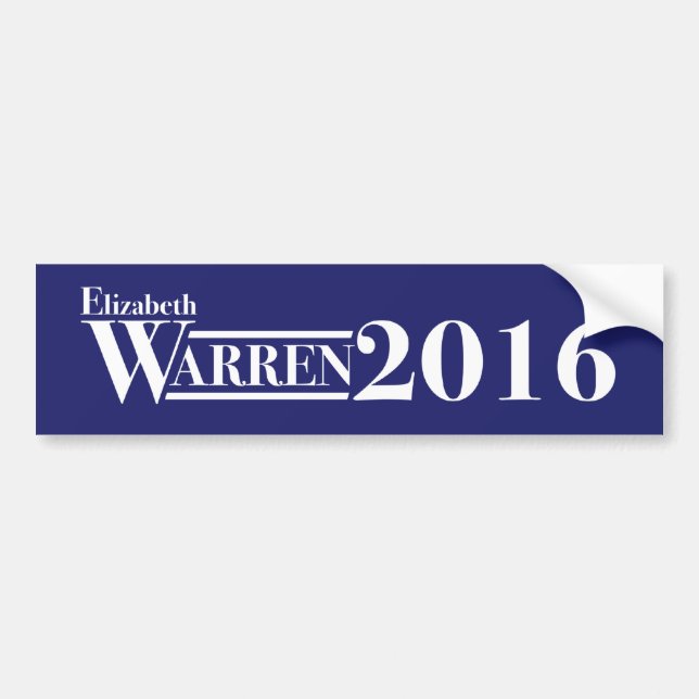 Elizabeth Warren bildekal 2016 (Framsidan)