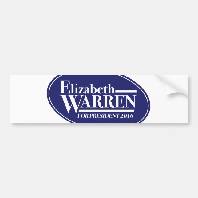 Elizabeth Warren bildekal 2016 (Framsidan)
