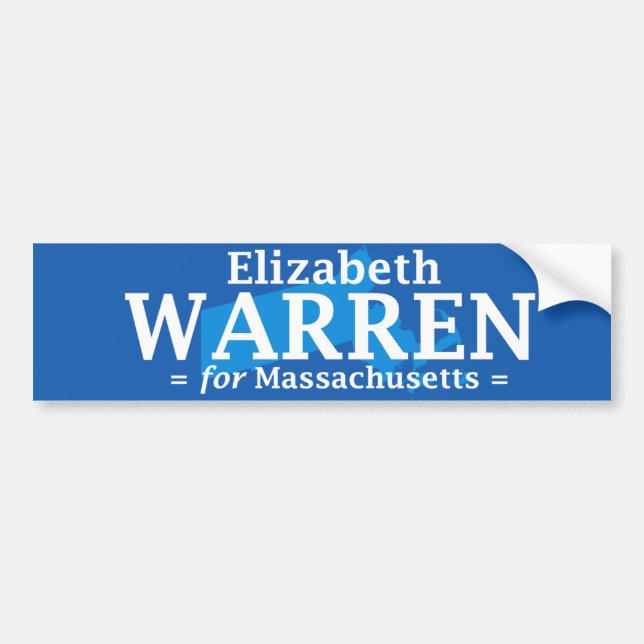 Elizabeth Warren för den Massachusetts bildekalet Bildekal (Framsidan)
