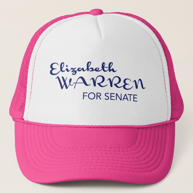 Elizabeth Warren för Massachusetts Senate Cap Truckerkeps (Framsida)