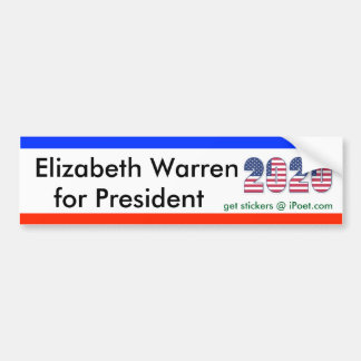 ELIZABETH WARREN FÖR PRESIDENT 2020-bildekalen Bildekal