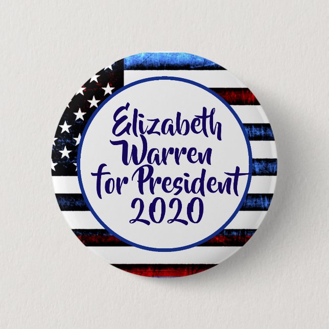 Elizabeth Warren för president 2020 Knapp (Framsida)