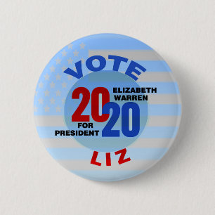 Elizabeth Warren för president 2020 Knapp