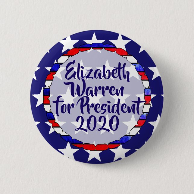 Elizabeth Warren för president 2020 Knapp (Framsida)