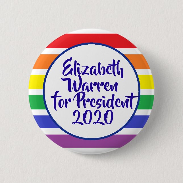 Elizabeth Warren för president 2020 Knapp (Framsida)