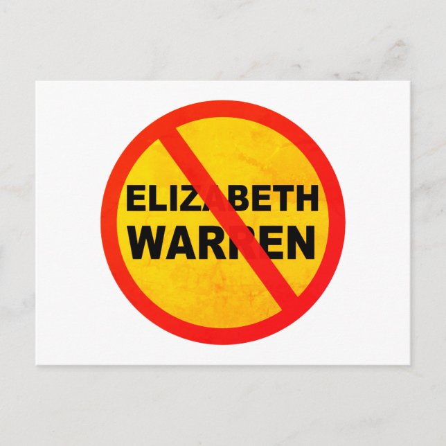 Elizabeth Warren för president Anti Popular Vykort (Framsida)