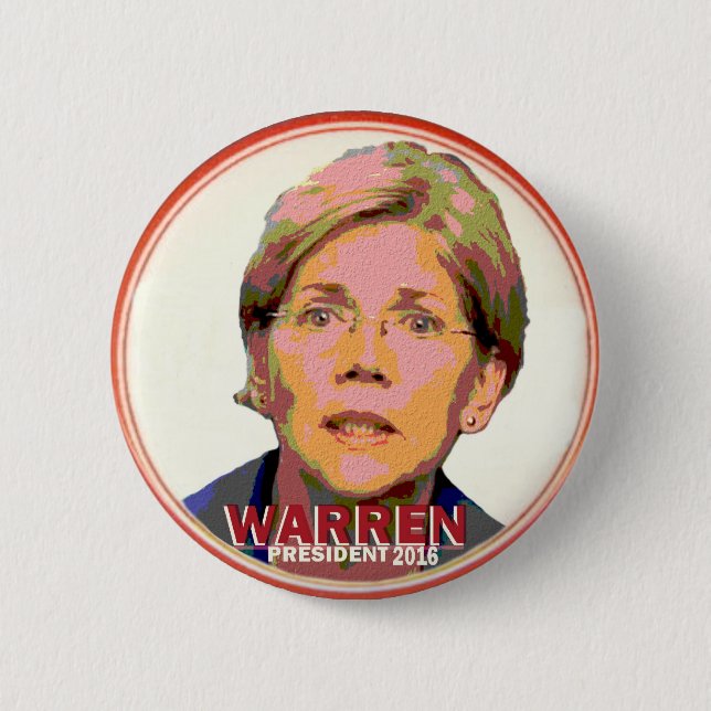 Elizabeth Warren för president i 2016 Knapp (Framsida)