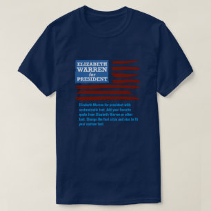 Elizabeth Warren för president med anpassade T-shirt