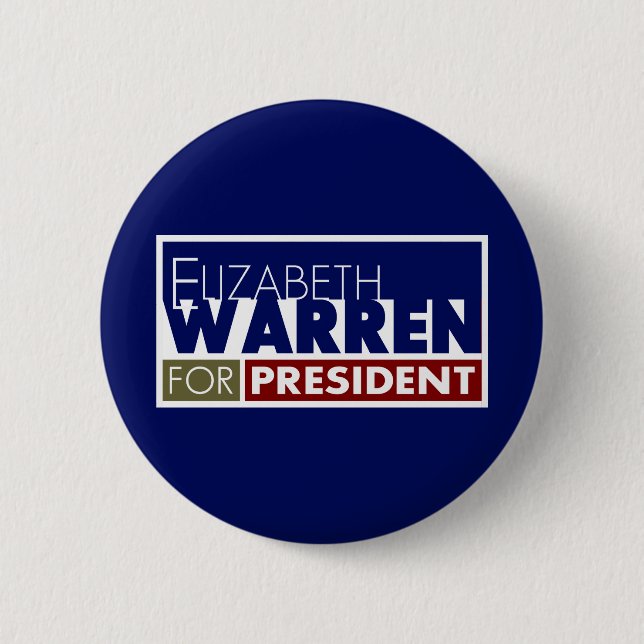 Elizabeth Warren för president V1 Knapp (Framsida)