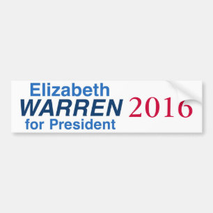 Elizabeth Warren för presidenten 2016 Bildekal
