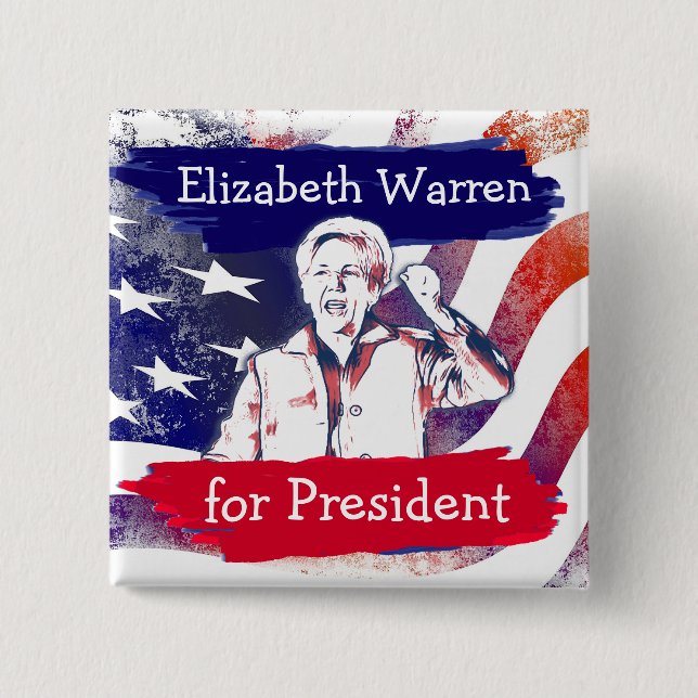 Elizabeth Warren för presidentvalet 2020 Knapp (Framsida)