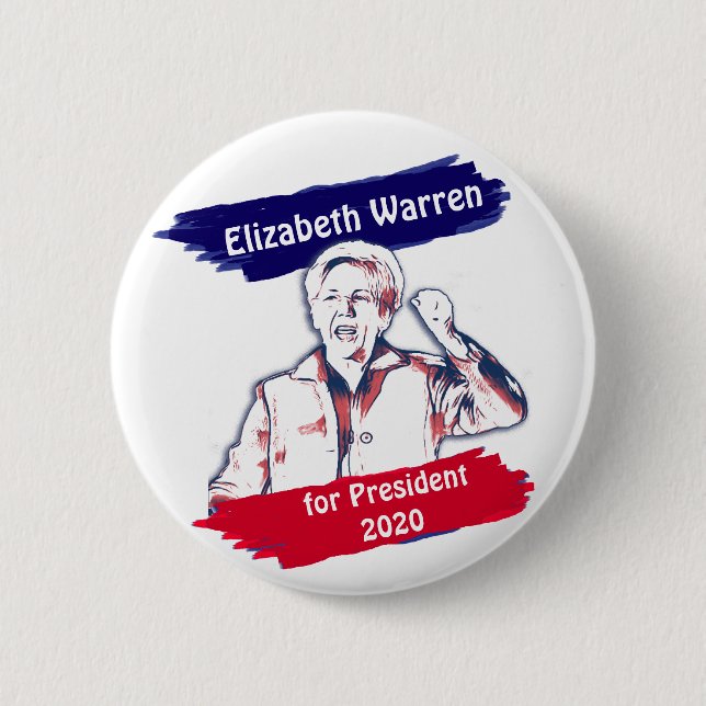 Elizabeth Warren för presidentvalet 2020 Knapp (Framsida)