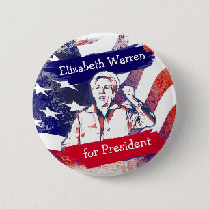 Elizabeth Warren för presidentvalet 2020 Knapp