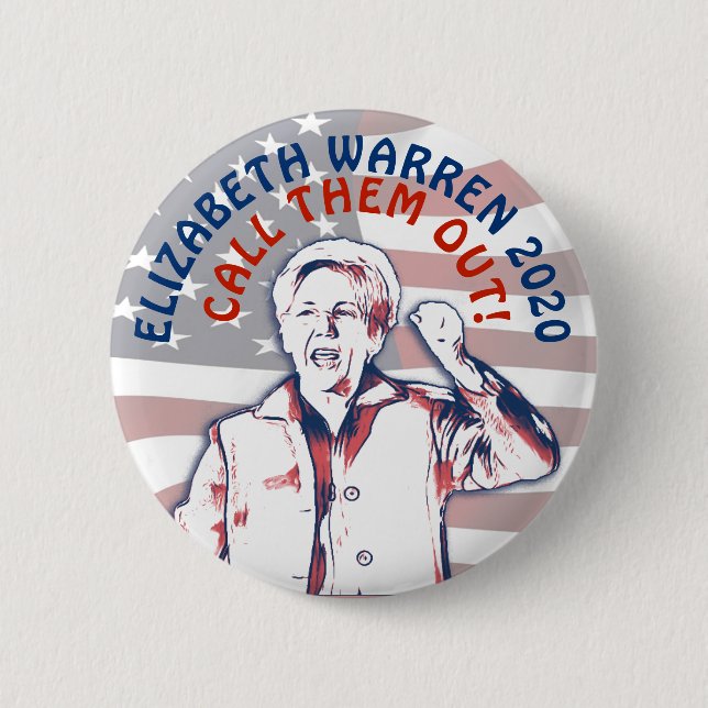 Elizabeth Warren för presidentvalet 2020 Knapp (Framsida)