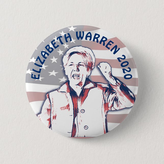 Elizabeth Warren för presidentvalet 2020 Knapp (Framsida)