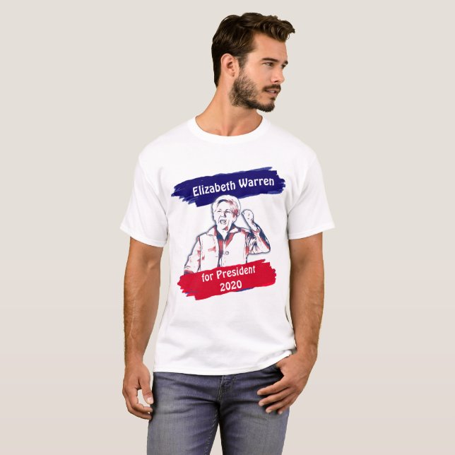 Elizabeth Warren för presidentvalet 2020 T Shirt (Hel framsida)