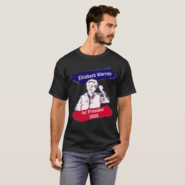 Elizabeth Warren för presidentvalet 2020 T Shirt (Hel framsida)